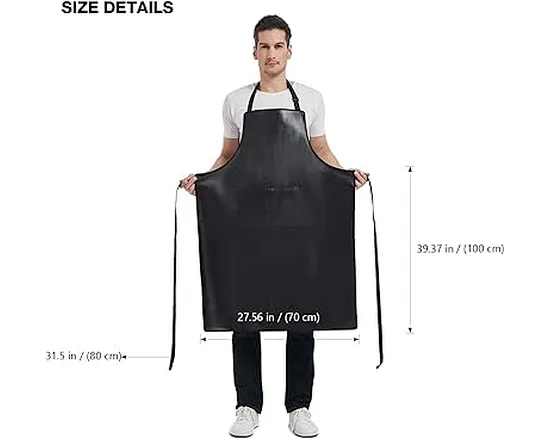 The waterproof apron is protecting your clothes from dishwashing, cleaning, woodworking, washing dishes, butchering, cooking, pet grooming, gardening, chemical lab work or industrial job.